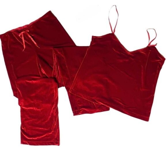 Pajama Gram Ruby Velour 2 Pc. Pajama Lounge MEDIUM (899) - Picture 2 of 13